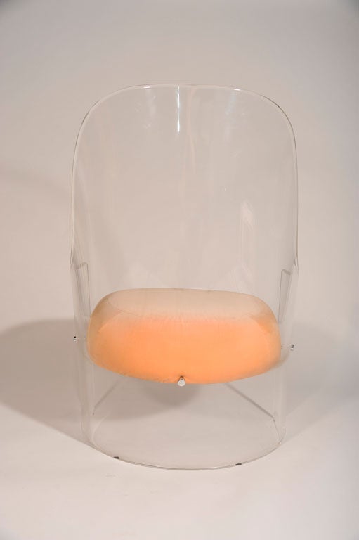 Plexiglas Spoon Back Slipper Chair by Vladimir Kagan 1