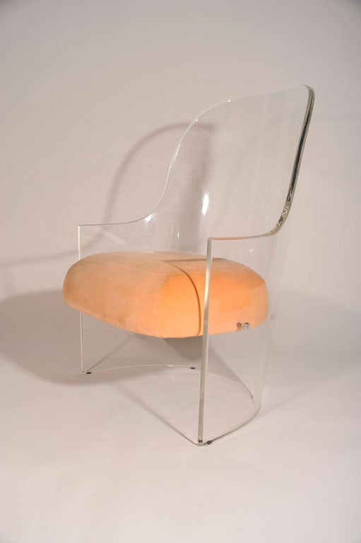 Plexiglas Spoon Back Slipper Chair by Vladimir Kagan 3