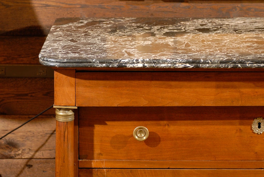 French Empire Marble Top Chest with Bronze Mounts circa1860