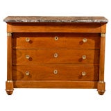 French Empire Marble Top Chest with Bronze Mounts circa1860