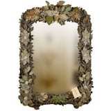 French 19th Century  Tole leaf Mirror