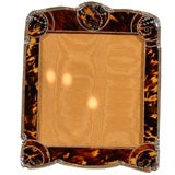 Antique Tortoise Shell and Sterling Frame
