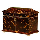 Antique 19th Century Tortoise Tea Caddy