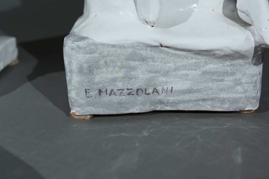 Italiano Figure in ceramica di Enrico Mazzolani in vendita