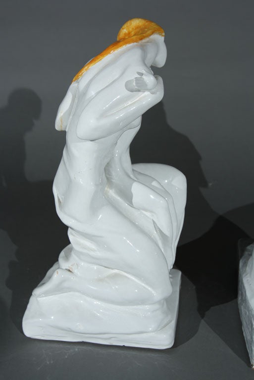 XX secolo Figure in ceramica di Enrico Mazzolani in vendita