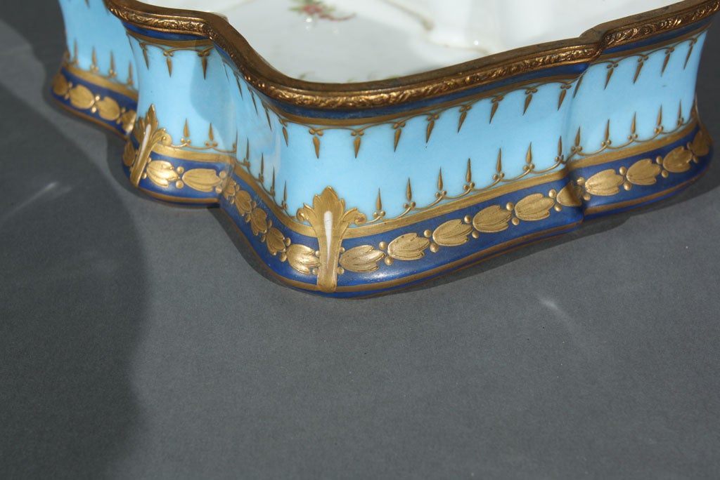 French Sevres Painted Box For Sale