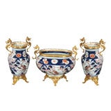 Antique Imari Porcelain Garniture Set
