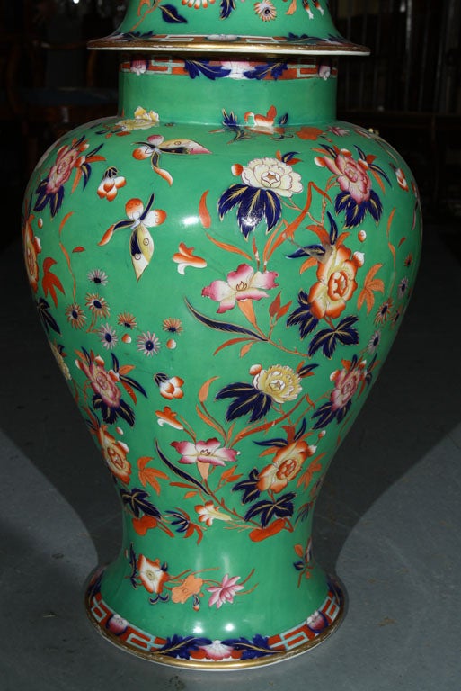 Ironstone Covered Jar In Good Condition For Sale In Stamford, CT