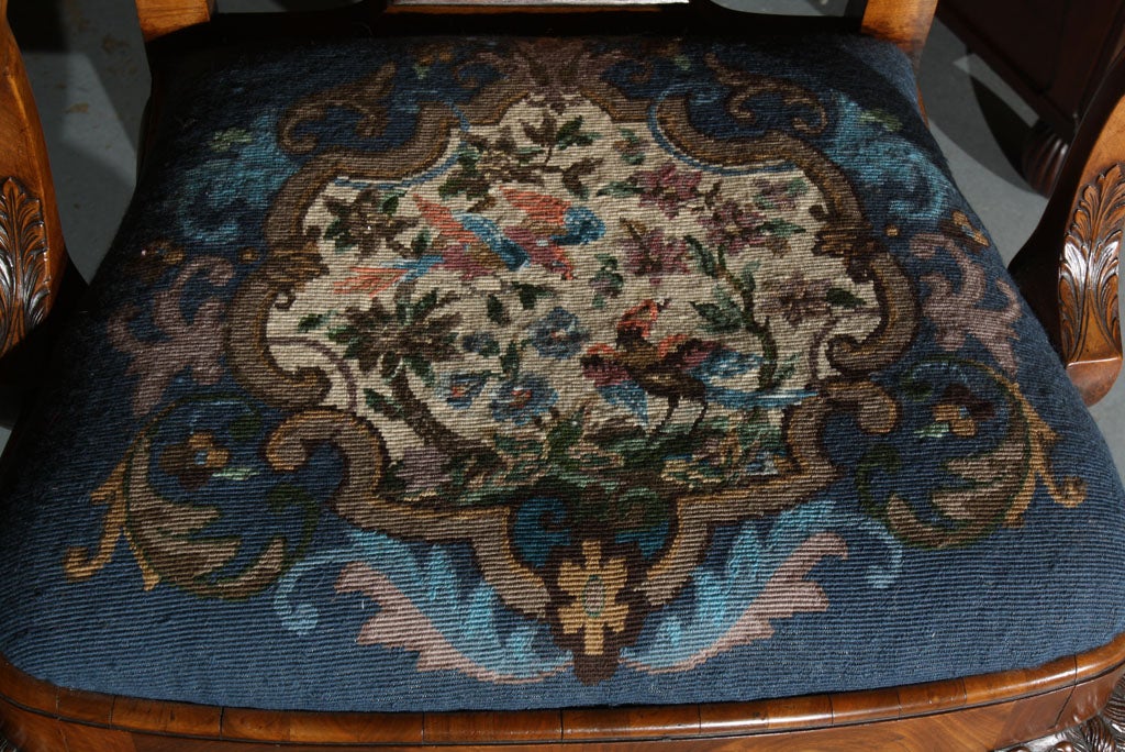 Georgian Style Armchair In Excellent Condition In Stamford, CT