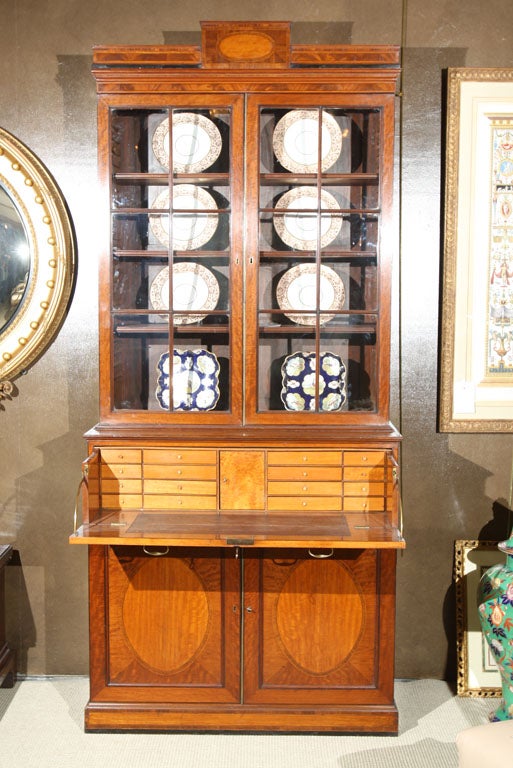 Near Pair of Secretary Bookcases