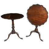 Antique Pair of Chippendale Tilt Top Tables