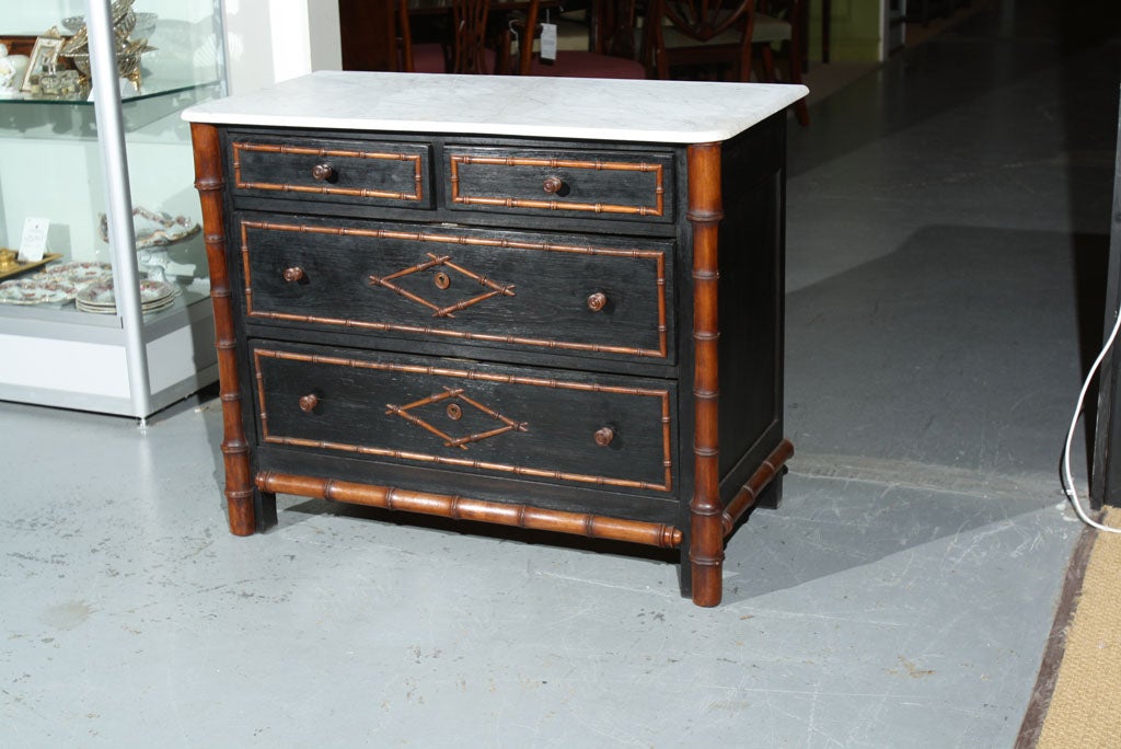 A  Faux Bamboo Chest