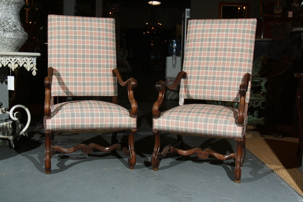 French Walnut Throne Chairs