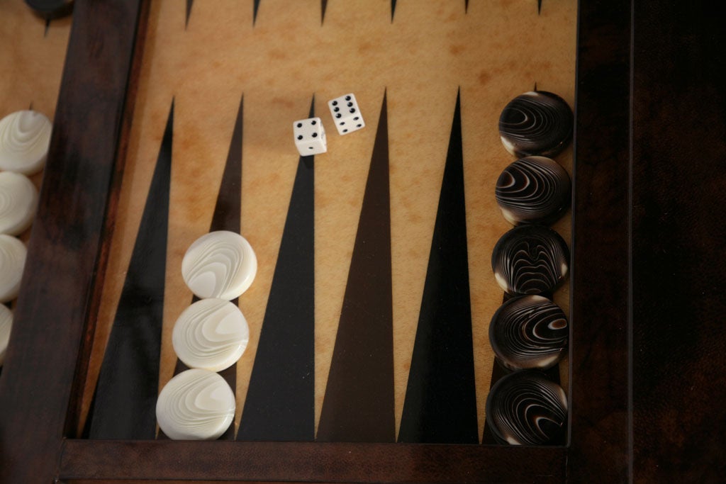 Goatskin Backgammon/Card Table 1