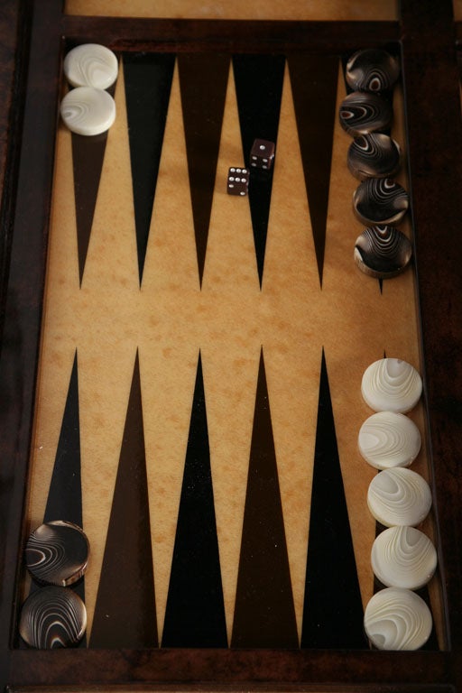 Goatskin Backgammon/Card Table 3