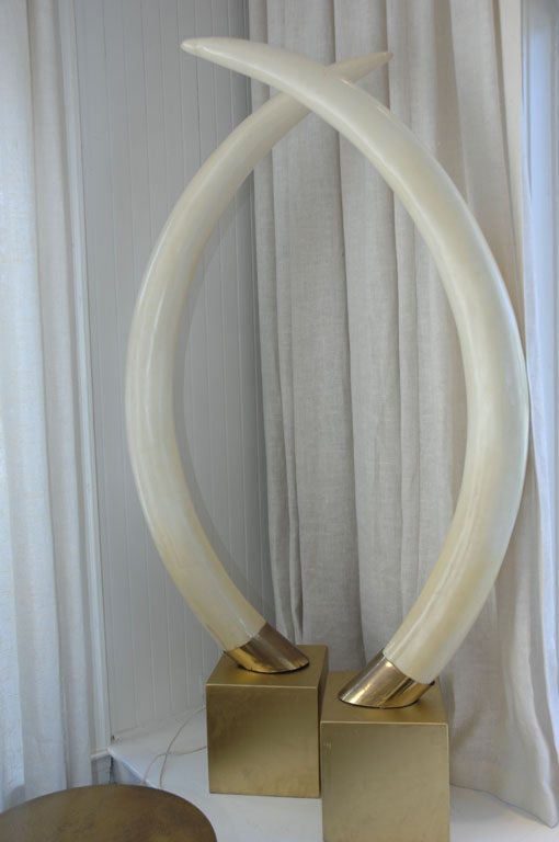 Decorative Elephant Tusks - Pair