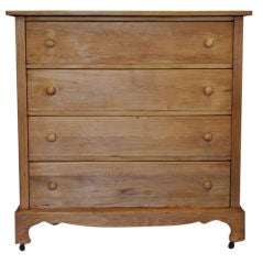 Antique American Pine Chest of Four Drawers