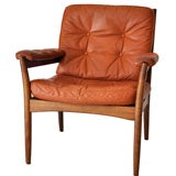 Swedish Leather Arm Chair