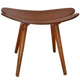 Sculptural Danish Teak Stool