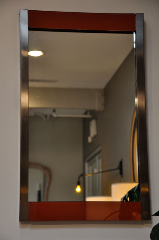 Glass and Smoked Chrome Mirror By Ello