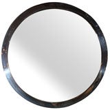 Convex  Chrome Mid Century Mirror