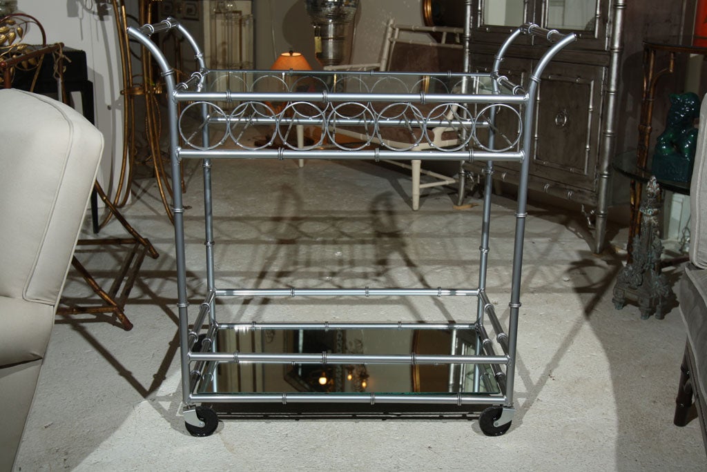 Rolling Mid Century Bar Cart