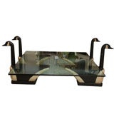 Primitive Wooden Geese Table