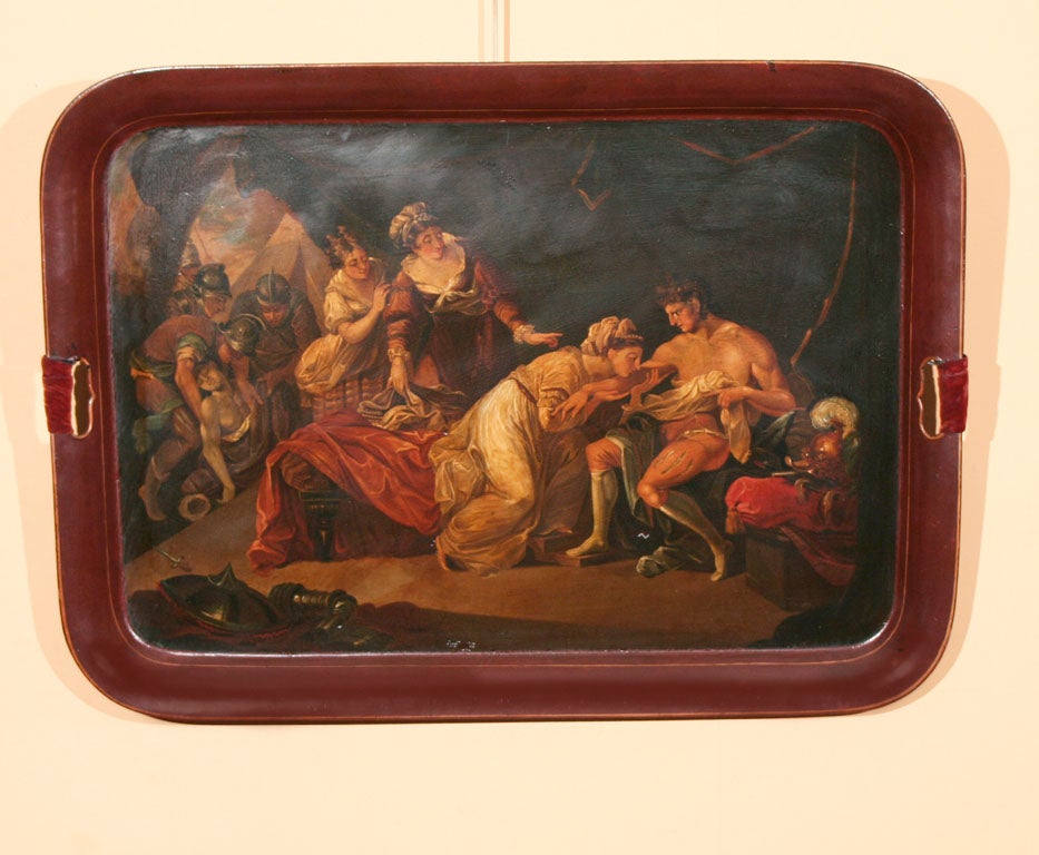 English Neo-Classical Tole Tray, Circa 1834