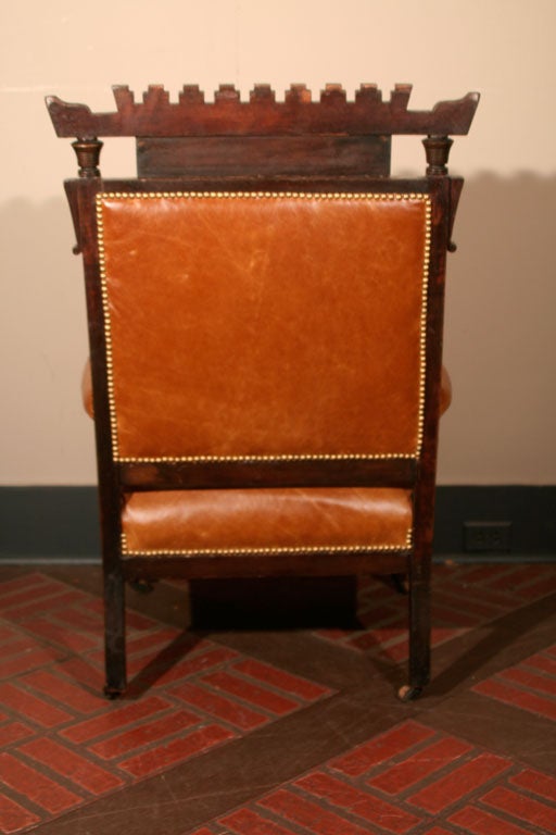 Egyptian Revival Arm Chair, Circa 1880 3