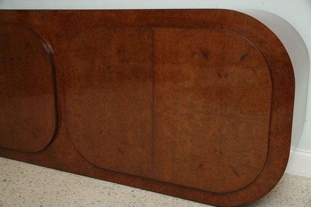 Mid-20th Century A Paul Evans for Directional Burled Walnut 4 Door Credenza