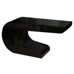 A Pierre Cardin Black Lacquer "Waterfall" Console Table