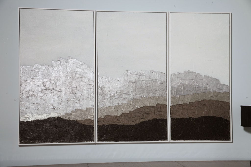 Renato Freitas, Untitled Triptych, Oil and Mixed Media on Canvas