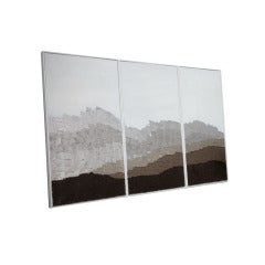Renato Freitas, Untitled Triptych, Oil and Mixed Media on Canvas