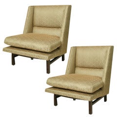 A Rare Pair of Ed Wormley, Dunbar, Wing Back Chairs