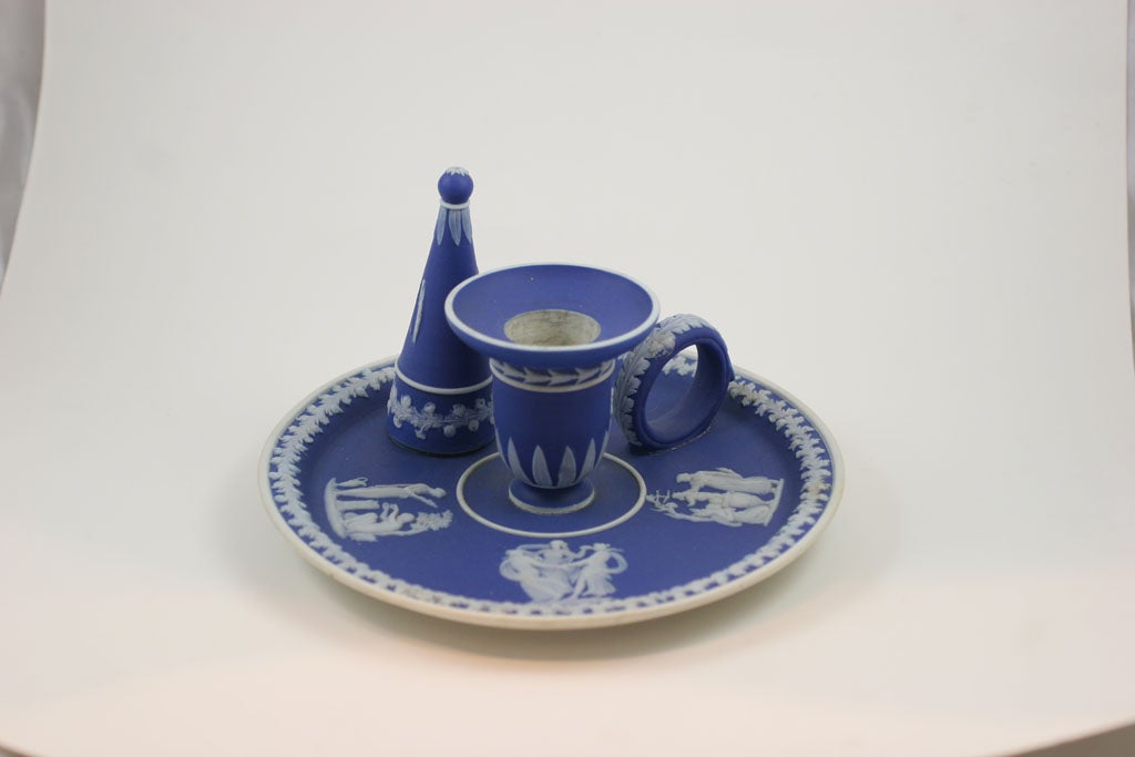 Wedgwood Blue & White Jasper Taper Stick