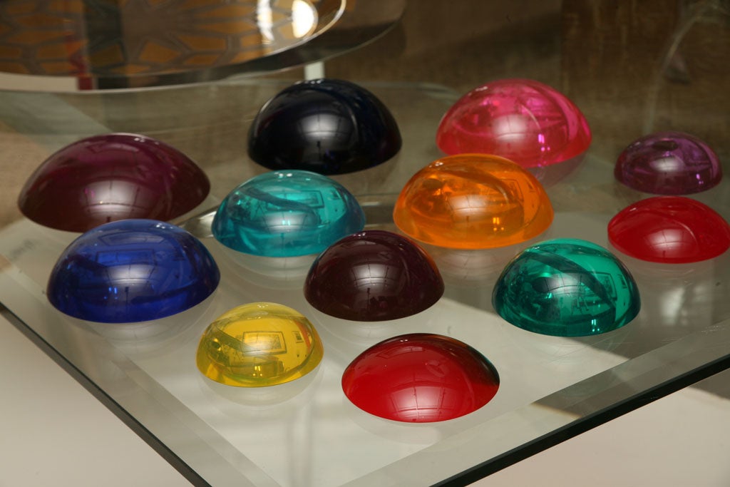 20th Century Grouping of Lucite Sculptures/Paperweights by Norman Mercer