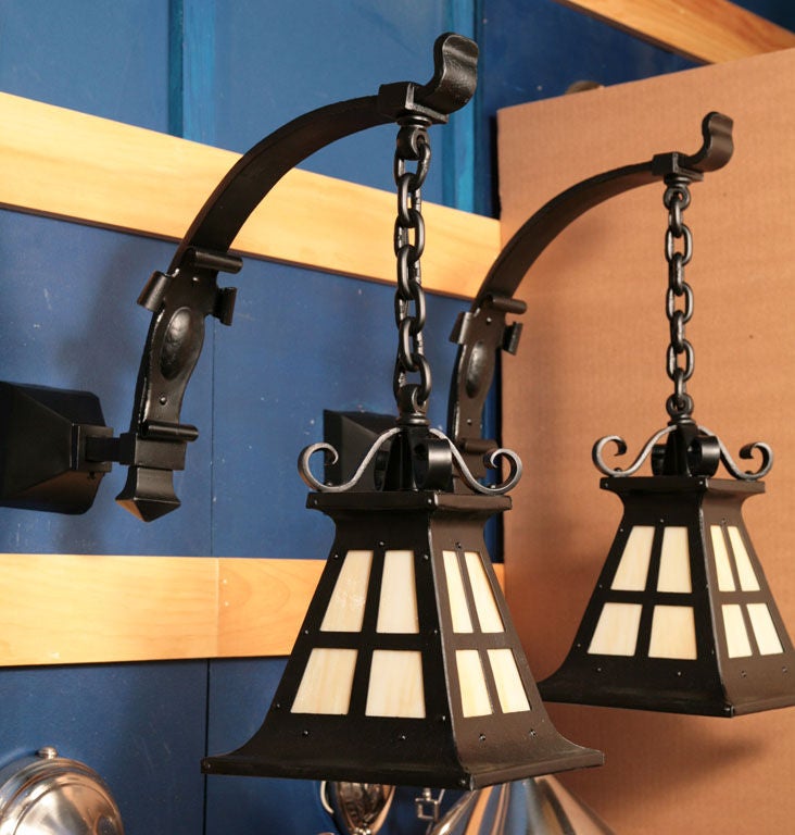 Pair Arts & Crafts Wall Lights