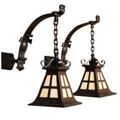 Pair Arts & Crafts Wall Lights