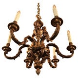 6 light bronze chandelier.