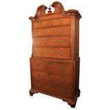 English George III Oak Chest-on-Chest