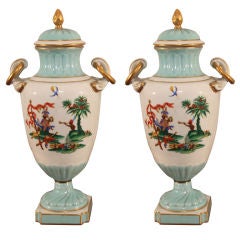 Pair of French Porcelain Urns Pair of French Porcelain Urns