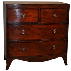 English Mahogany Bow Front Chest of Drawers