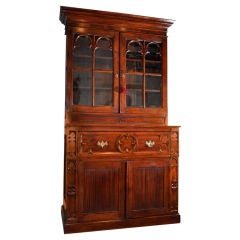 Used American Gothic Revival Secretaire Bookcase