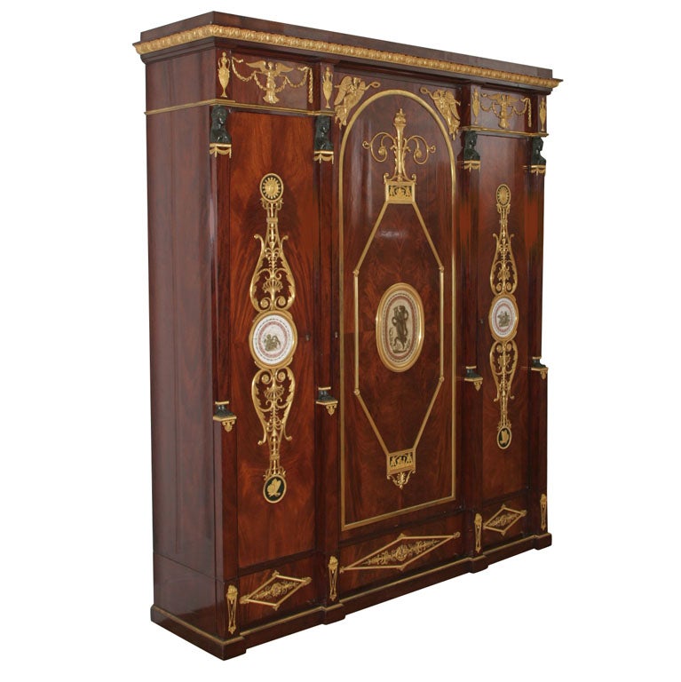 A Mahogany And Gilt-bronze Mounted Bibliotheque For Sale