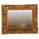 19th C English Oak Carved Mirror