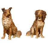Pair of Terracotta dogs