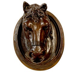 French Terracotta Horse Head