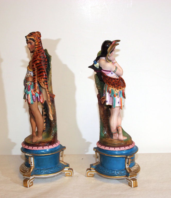 A PAIR OF FIGURES OF AMERICAN INDIANS. FRENCH, C. 1885 For Sale 3