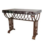 AN ART DECO STYLE CONSOLE TABLE.  PROBABLY FRENCH,  C. 1960