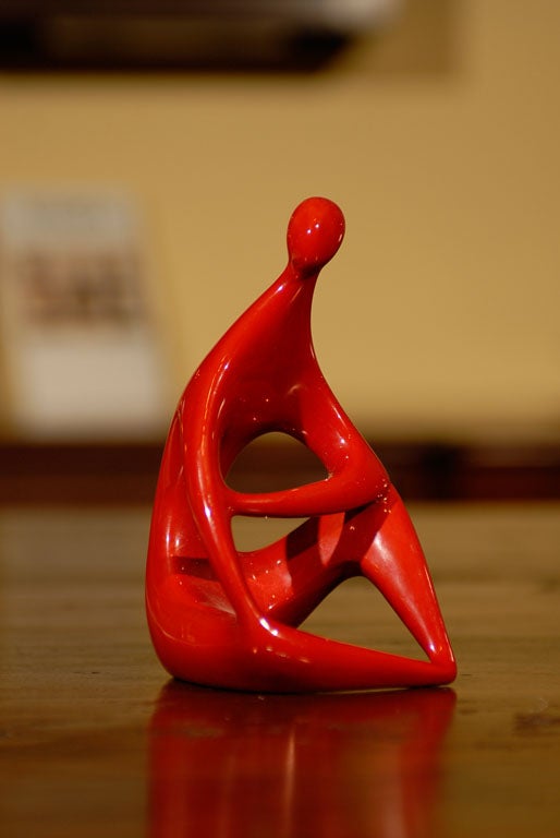 Hungarian Zsolnay - Red Figurines by Janos Torok